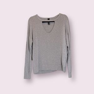 bobi Tops | Keyhole U-Shape Rayon Long-sleeve Blouse | Sz: M